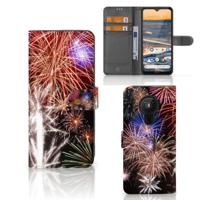 Nokia 5.3 | Wallet Case | met Pasjes | Vuurwerk - thumbnail