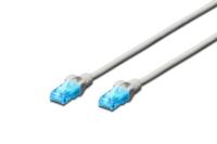 Digitus DK-1512-005 RJ45 Netwerkkabel, patchkabel CAT 5e U/UTP 0.50 m Grijs 1 stuk(s) - thumbnail