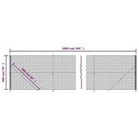 Draadgaashek met flens 2x10 m groen - thumbnail