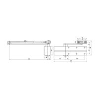 ASSA ABLOY DC140 Design deurdranger EN 2/3/4 | inclusief arm | kleur zilver EV1. | 180-15 ° - A000307022 - thumbnail
