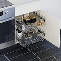 Opvouwbare poef met opslag donkergrijs - thumbnail