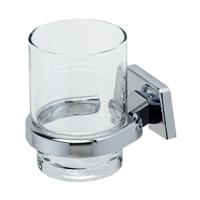 Geesa Standard Collection Glashouder Met Gehard Glas Chroom 917138-HG - thumbnail