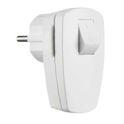 REV 0512100777 Haakse stekker met randaarde Kunststof Met schakelaar 250 V Wit IP20