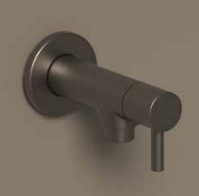 Hoekstopkraan IVY 1/2 3/8 Geborsteld Nickel PVD