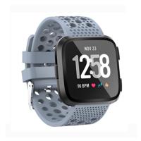 Slimme horloge ontlucht cirkel gat polsband horlogeband voor Fitbit versa (Baby Blue) - thumbnail