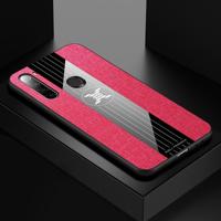 Voor Xiaomi Redmi Note 8 XINLI stiksels doek textuur schokbestendige TPU beschermhoes (rood) - thumbnail