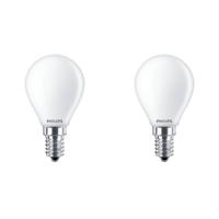 Philips LED 77771500 LED-lamp Energielabel F (A - G) E14 Kogel 4.3 W = 40 W Warmwit (Ø x h) 4.5 cm x 8.2 cm 2 stuk(s) - thumbnail