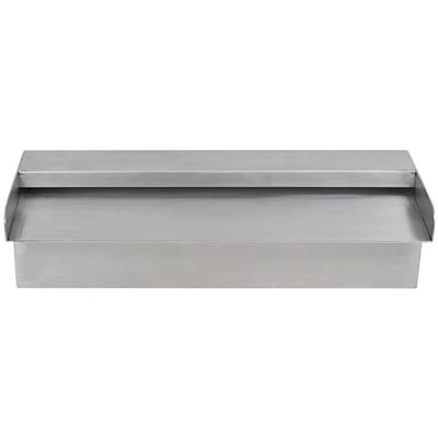 VidaXL Zwembadwaterval rechthoekig 30 cm roestvrij staal