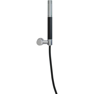 Wiesbaden UniMatch - Handdoucheset met Staafhanddouche - 1 stand - Doucheslang en Wandhouder - Kantelbaar - Chroom/Mat Zwart