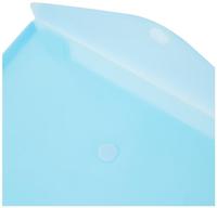 Enveloptas Europel A5 250x180mm dwars transparant blauw | 10 stuks - thumbnail
