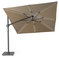 Platinum | Zweefparasol Challenger T² Glow 300 x 300 cm | Taupe - thumbnail