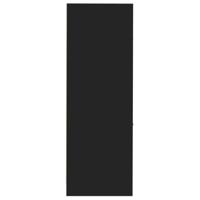 Apothekerskast 30x41x118 cm bewerkt hout zwart - thumbnail