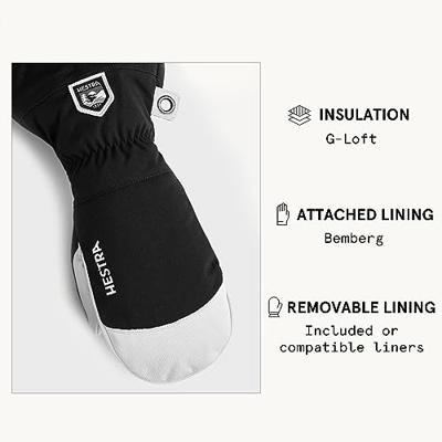 Hestra Army Leather Heli Ski Want Black 7