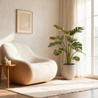 Monstera Deliciosa kunstplant 95cm - groen/bont - thumbnail