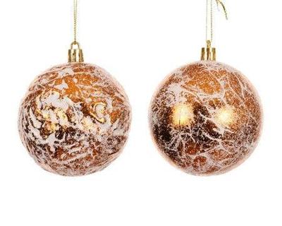Kerstbal pp d8 cm brons a2 Decoris - Decoris