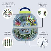 Dinosaurus Kleurkoffer 51 Delig - thumbnail