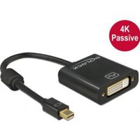 Delock 62605 Adapter mini DisplayPort 1.2 male > DVI female 4K Passief zwart - thumbnail