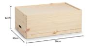 Universele grenen opbergkist met deksel - Extra Groot - thumbnail