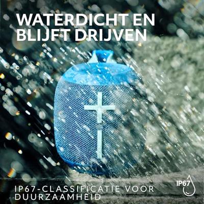 Dankzij de draagbare Bluetooth®-luidsprekers Logitech WONDERBOOM 4 Zwart