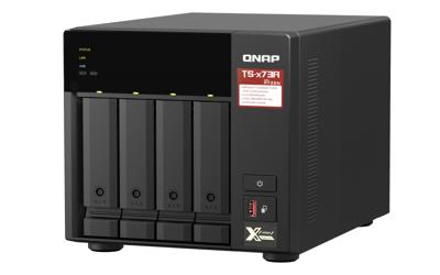QNAP TS-473A NAS Tower Ryzen Embedded V1500B 8 GB DDR4 0 TB QNAP Turbo System Zwart