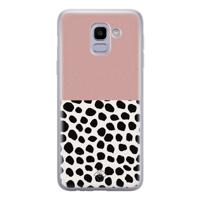 Samsung Galaxy J6 (2018) siliconen hoesje - Pink dots - thumbnail