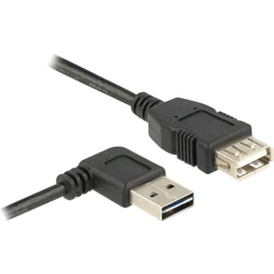 Delock 83551 USB-kabel USB 2.0 USB-A stekker, USB-A bus 1.00 m Zwart Stekker past op beide manieren, Vergulde steekcontacten, UL gecertificeerd Delock 83551 USB-kabel USB 2.0 USB-A stekker, USB-A bus 1.00 m Zwart Stekker past op beide manieren, Vergulde steekcontacten, UL gecertificeerd