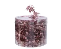 Guirlande lametta ster 3.5x700cm velours roze - thumbnail