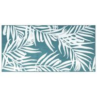 VidaXL Buitenkleed omkeerbaar 80x150 cm aqua en wit - thumbnail
