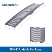 TRIXIE LOOPPLANK 3 VOUDIG INKLAPBAAR GRIJS - thumbnail