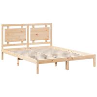Bedframe extra lang zonder matras massief hout 140x210 cm - thumbnail