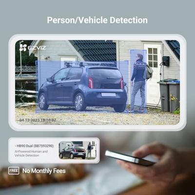 Bewakingscamera - EZVIZ - HB90 - 8W zonnepaneel - Nachtzicht - Gemotoriseerd - Buiten