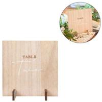 Ginger Ray tafelnummer decoratie bruiloft hout 12 stuks | 5 stuks - thumbnail