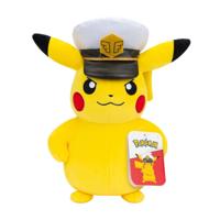 Pokémon pluchen knuffel kapitein Pikachu - 20 cm - thumbnail