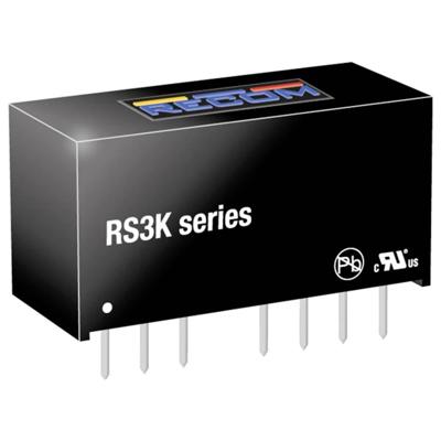 RECOM RS3K-2409SZ/H3 DC/DC-converter, print 24 V 9 V 0.33 A 3 W Aantal uitgangen: 1 x Inhoud 1 stuk(s)