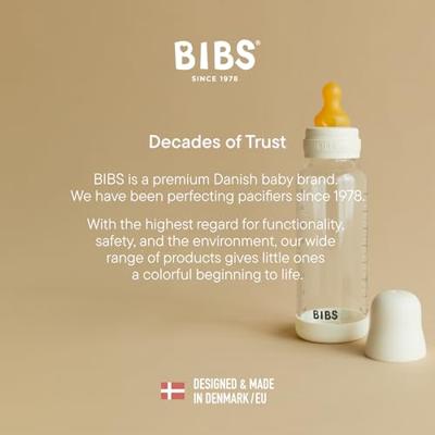 BIBS Glas Latex Slow Flow Babyfles 0+ Maanden Sage BIBS Glas Latex Slow Flow Babyfles 0+ Maanden Sage
