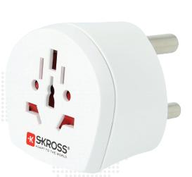 SKROSS | 1.500224-E | World to South Africa | Internationale reisadapter Zuid-Afrikaanse stekker en universele stekker. Spanning en vermogen: 100V - 1600W / 250V – 4000W.