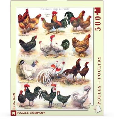 New York Puzzle Company Poules ~ Pluimvee - 500 stukjes New York Puzzle Company Poules ~ Pluimvee - 500 stukjes