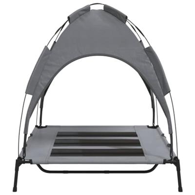 VidaXL Hondenmand met luifel oxford stof en staal antracietkleurig VidaXL Hondenmand met luifel oxford stof en staal antracietkleurig