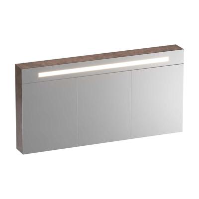 Brauer Promise Deluxe Spiegelkast - 140 cm - met Directe Verlichting - 3 Dubbelzijdige Spiegeldeuren - Erosion