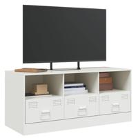Tv-meubel 99x39x44 cm staal wit - thumbnail