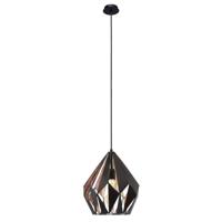Eglo HanglampCarlton 1 31cm zwart met koper - 49254 - thumbnail