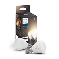 Philips Hue LED-lamp (2 stuks) 871951435677100 Energielabel: G (A - G) Hue White Luster Doppelpack 2x470lm E14 11.4 W Warmwit - thumbnail