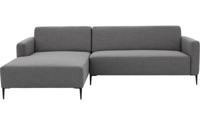 Goossens Bank Key West grijs, stof, 2,5-zits, modern design