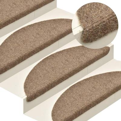 Trapmatten zelfklevend 15 st 56x17x3 cm naaldvilt crmekleurig