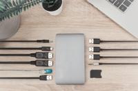 Digitus DA-70895 notebook dock & poortreplicator Bedraad Thunderbolt 3 Zwart, Grijs - thumbnail