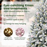 Kunstkerstboom met 150 LED Groen en Wit 150 cm PVC en Metaal - thumbnail