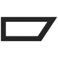 Wandbeugels voor wasbak 2 st trapezium staal zwart - thumbnail