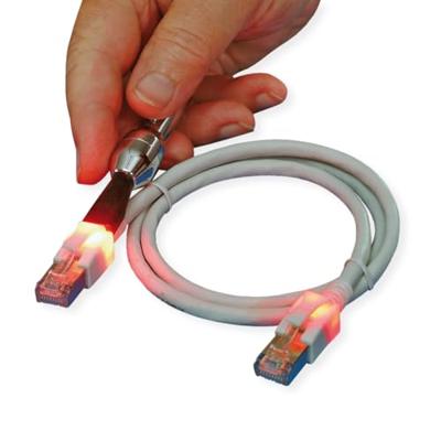 EasyLan S/FTP DualBoot® LED Kabel Cat.6A (Class EA), LSOH, turkoois, 0,5 m
