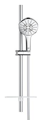 GROHE Rainshower SmartActive 130 Glijstangset - 60cm - ronde handdouche - 3 straalsoorten - gladde doucheslang - met zeepschaal - chroom 26575000