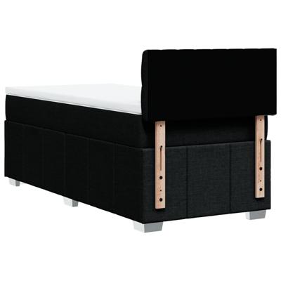 Boxspring met matras stof zwart 140x200 cm